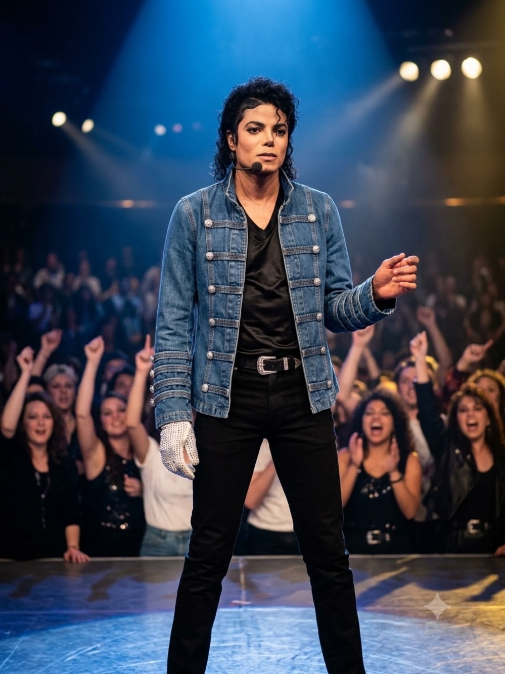 Michael Jackson Denim Military-Style Jacket Limited Edition
